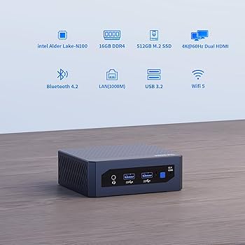 Mini PC, Intel 12th Gen Alder Lake-N95(up to 3.4GHz), Mini